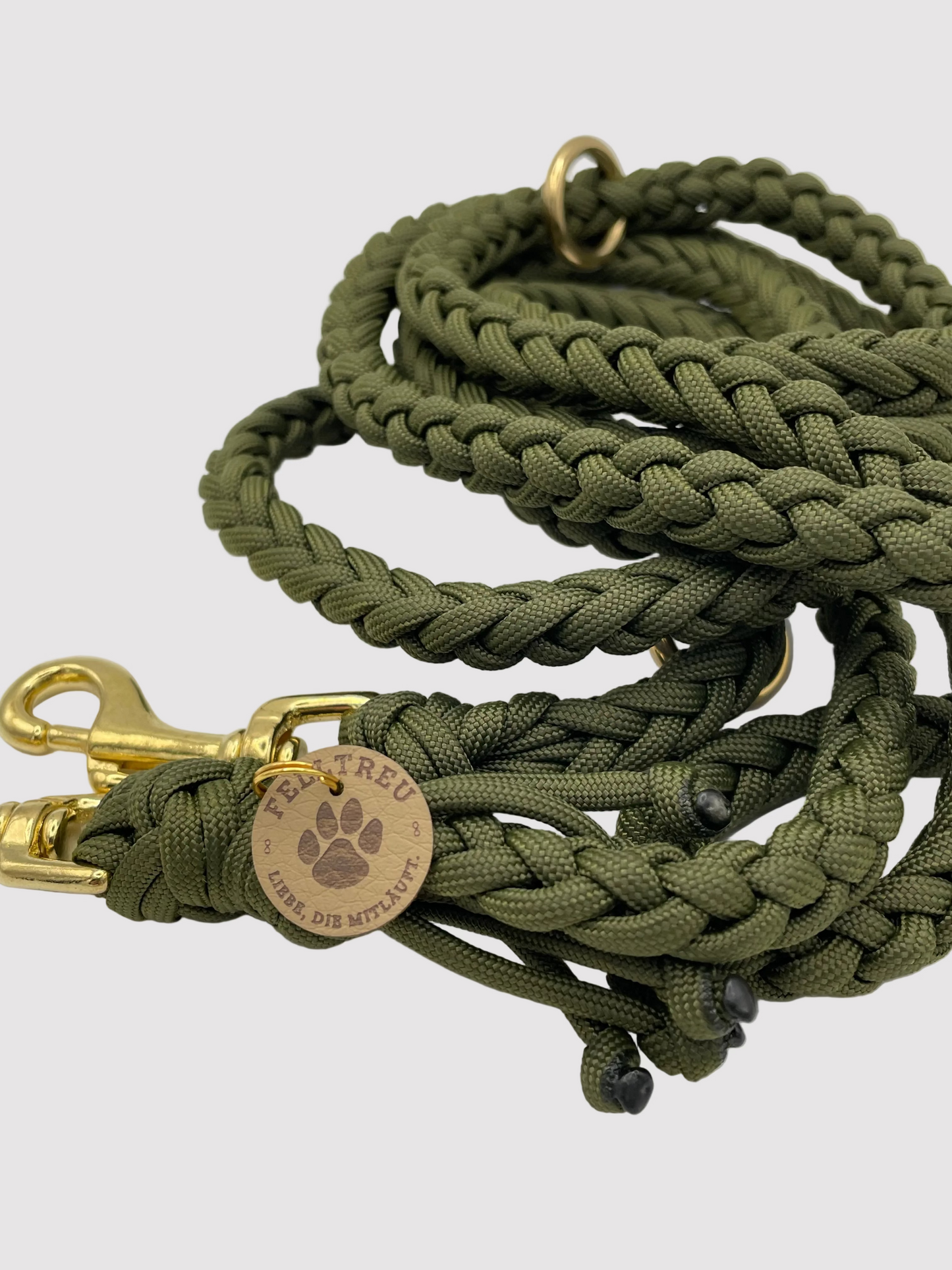Paracord-Leine "Dunkeloliv"