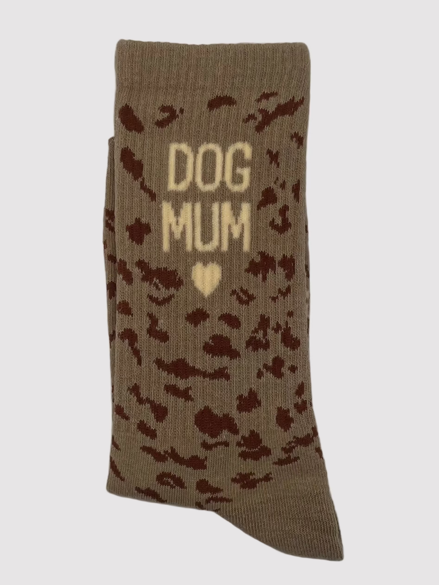 Socken "Dog Mum" – Beige