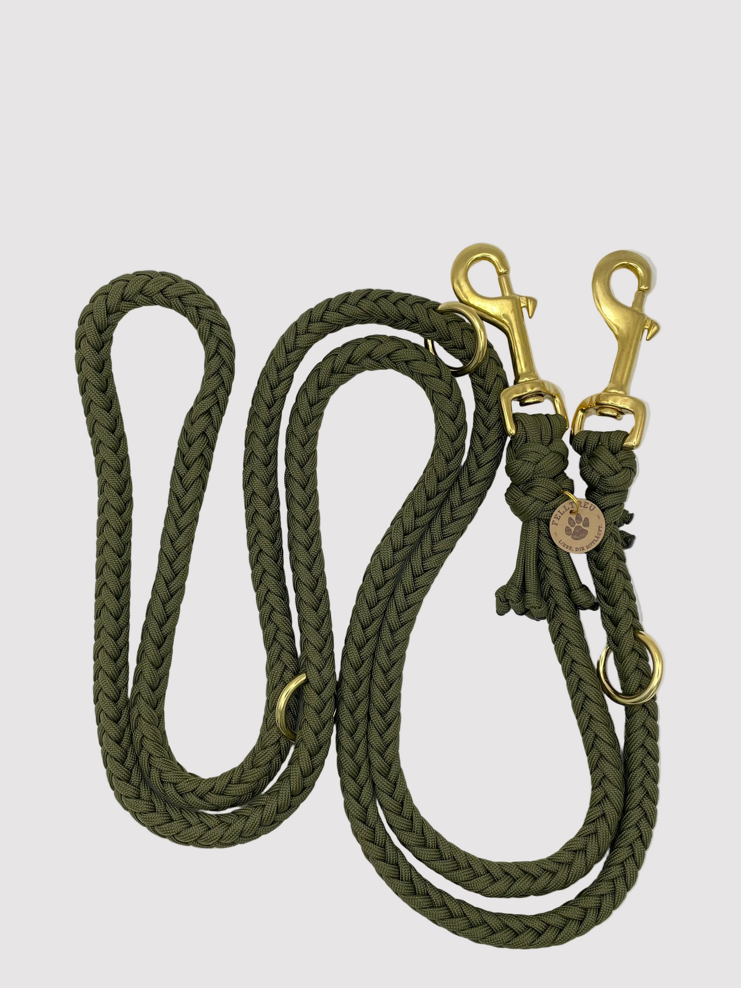 Paracord-Leine "Dunkeloliv"