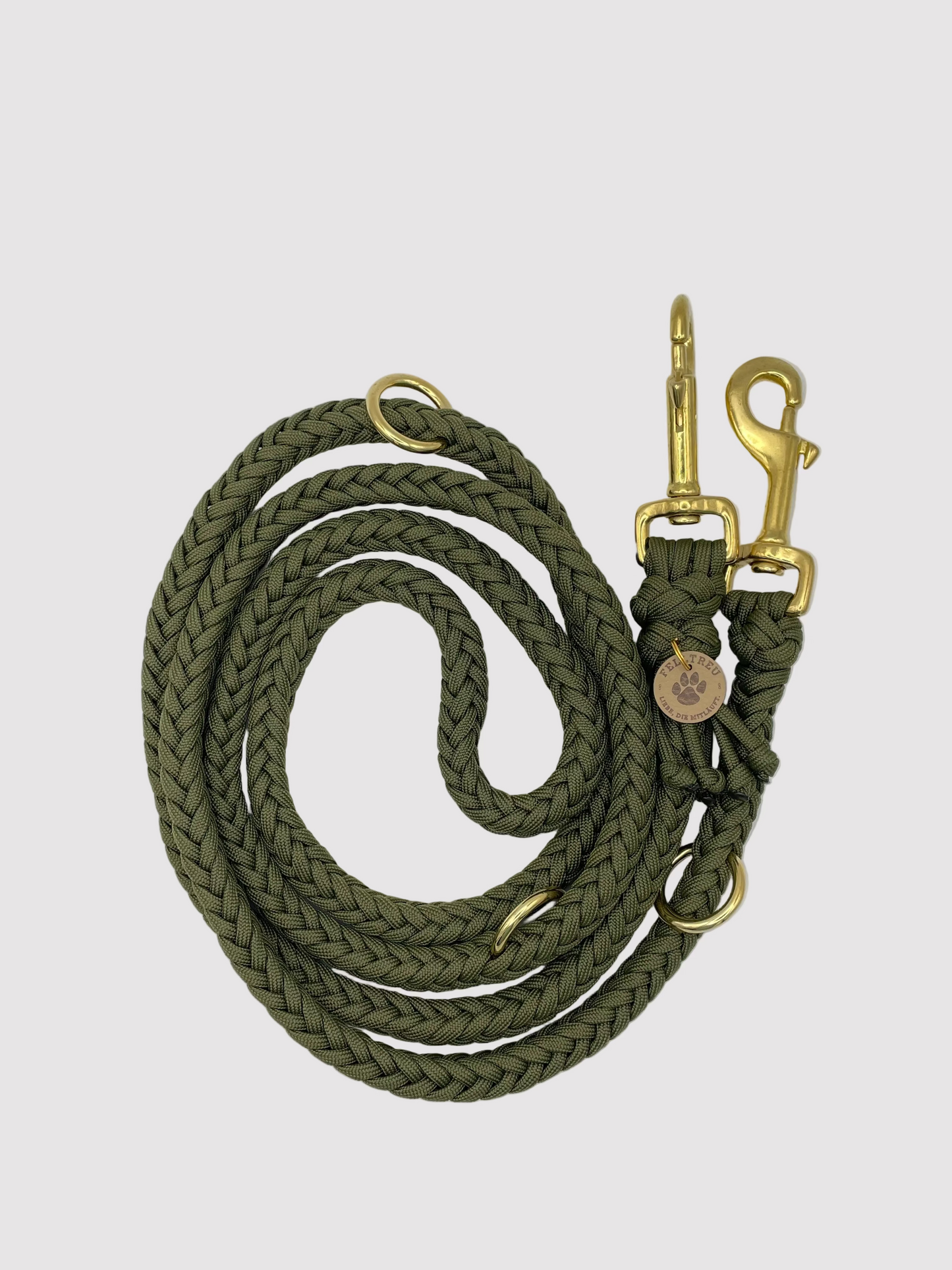 Paracord-Leine "Dunkeloliv"