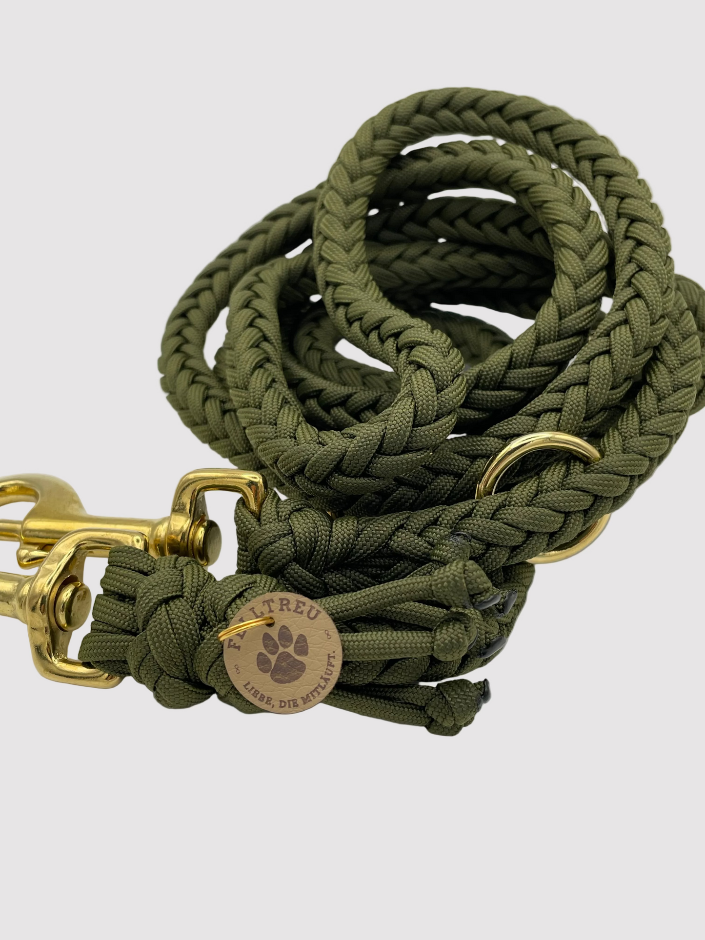 Paracord-Leine "Dunkeloliv"