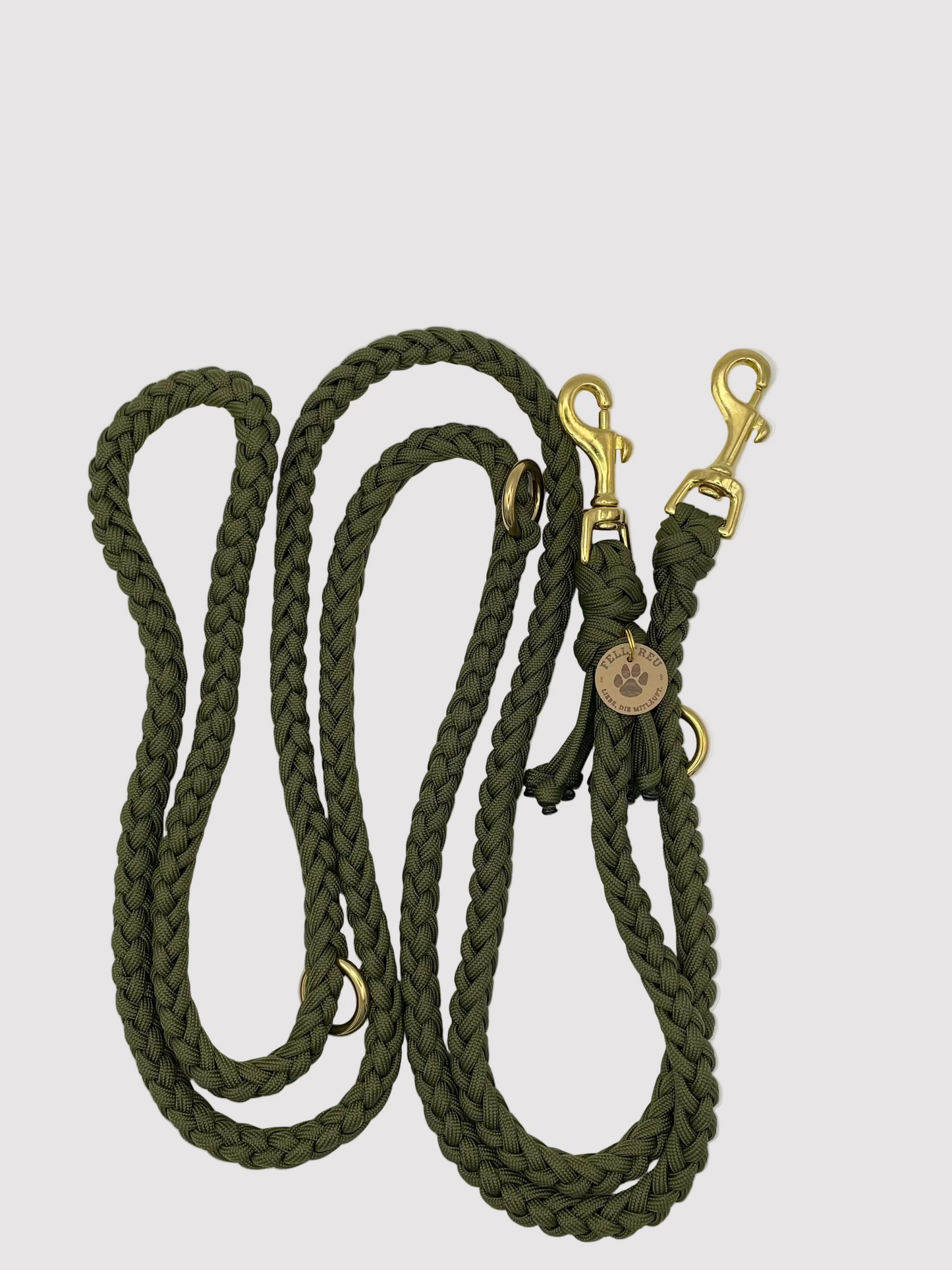 Paracord-Leine "Dunkeloliv"