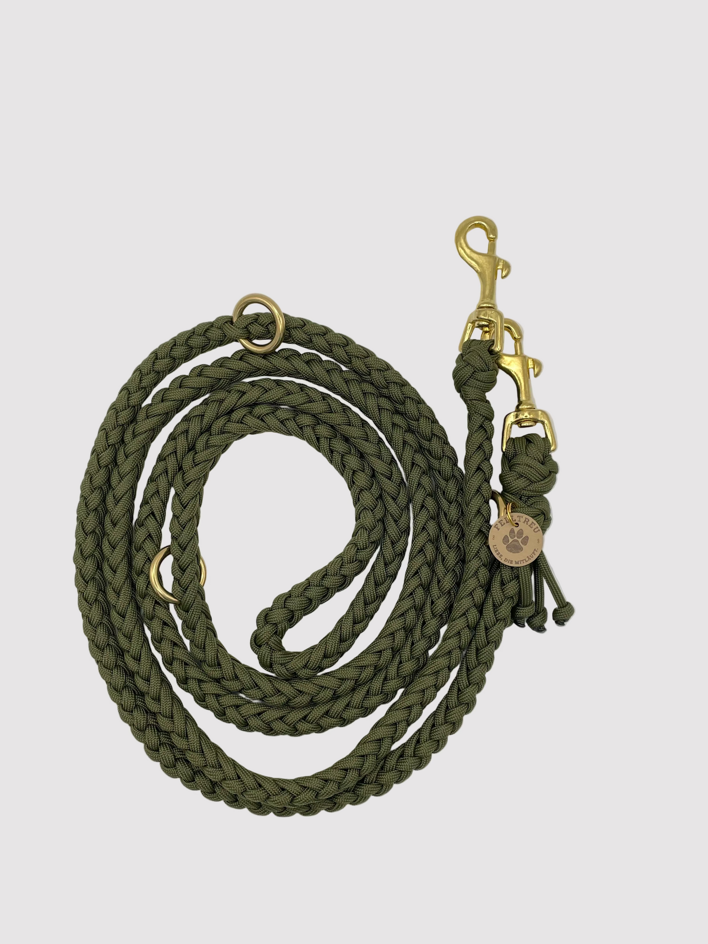 Paracord-Leine "Dunkeloliv"