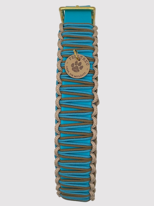 Gewickeltes Halsband "Türkis"